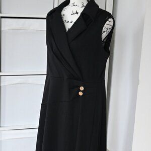 NEW GRACE KARIN Dress Womens XL Black Fit Flare V-Neck Sleeveless Classic Career